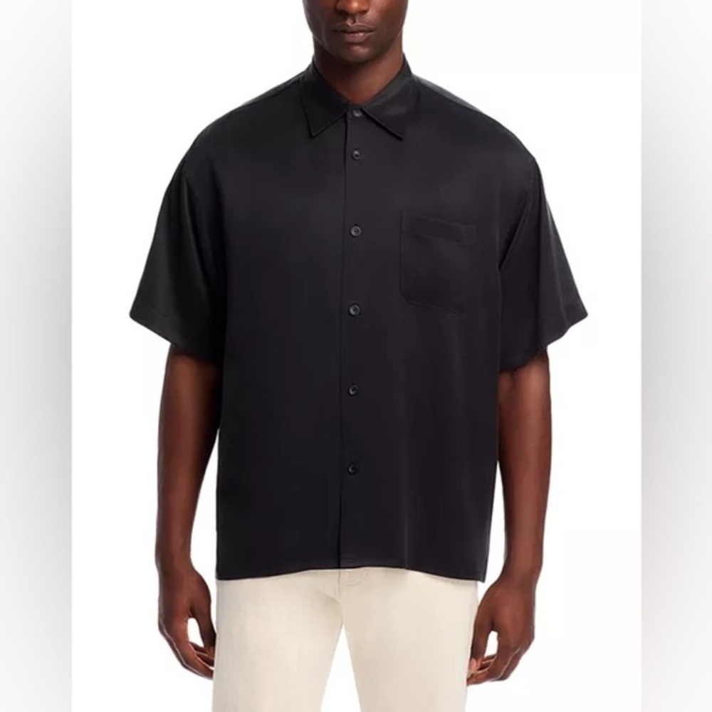 John Elliott Brushed Silk Short Sleeve Shirt XL